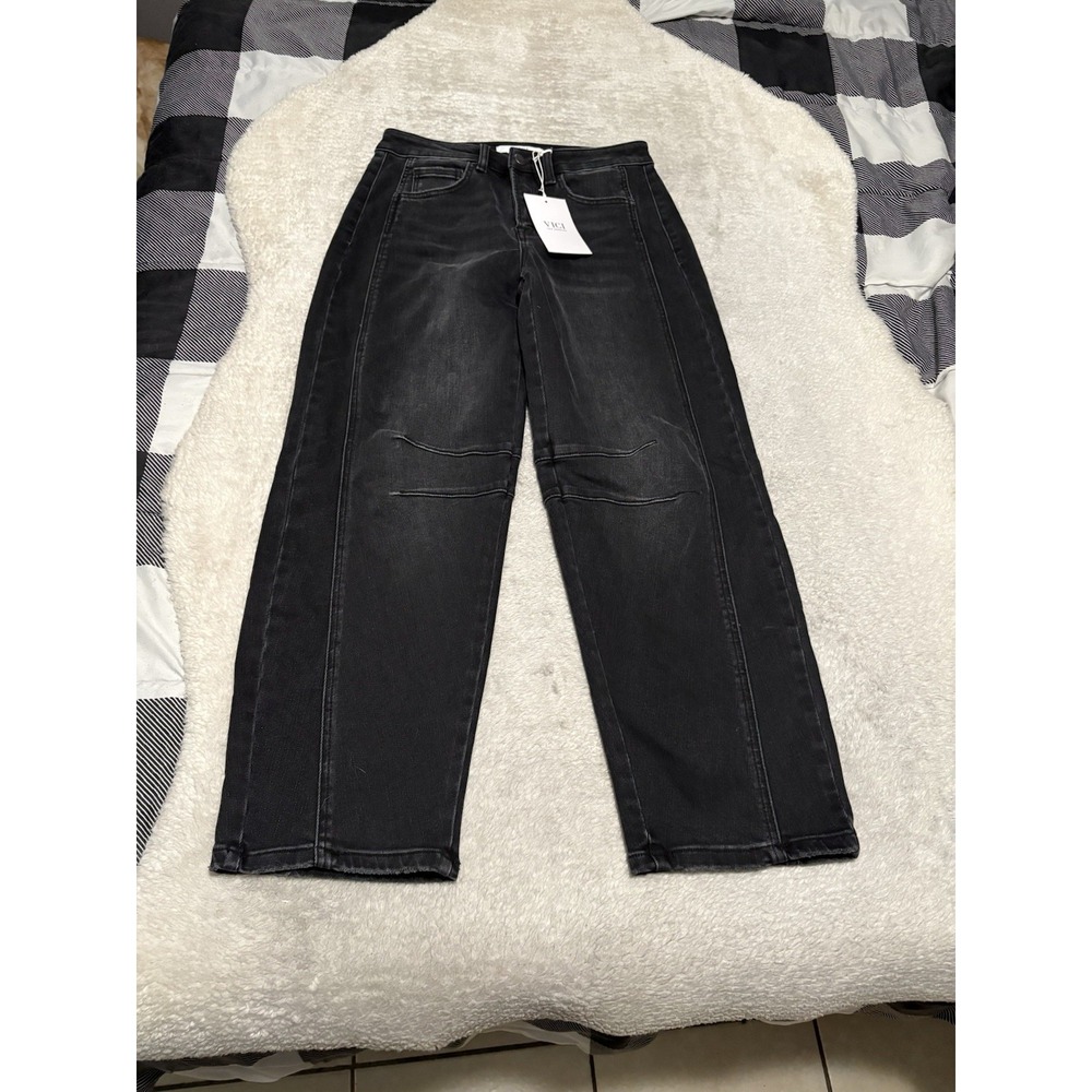 Vici Los Angeles Free Cove Women's Black Barrel Leg Jeans Size 27 Pants